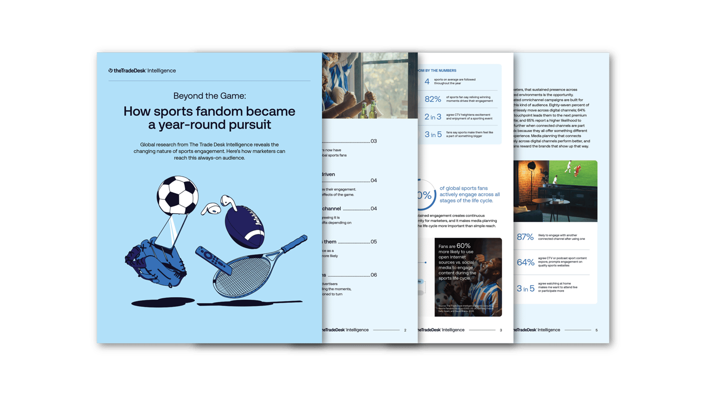 Infographic titled 'Beyond the Game: How sports fandom became a year-round pursuit' featuring sports equipment illustrations and statistics.
