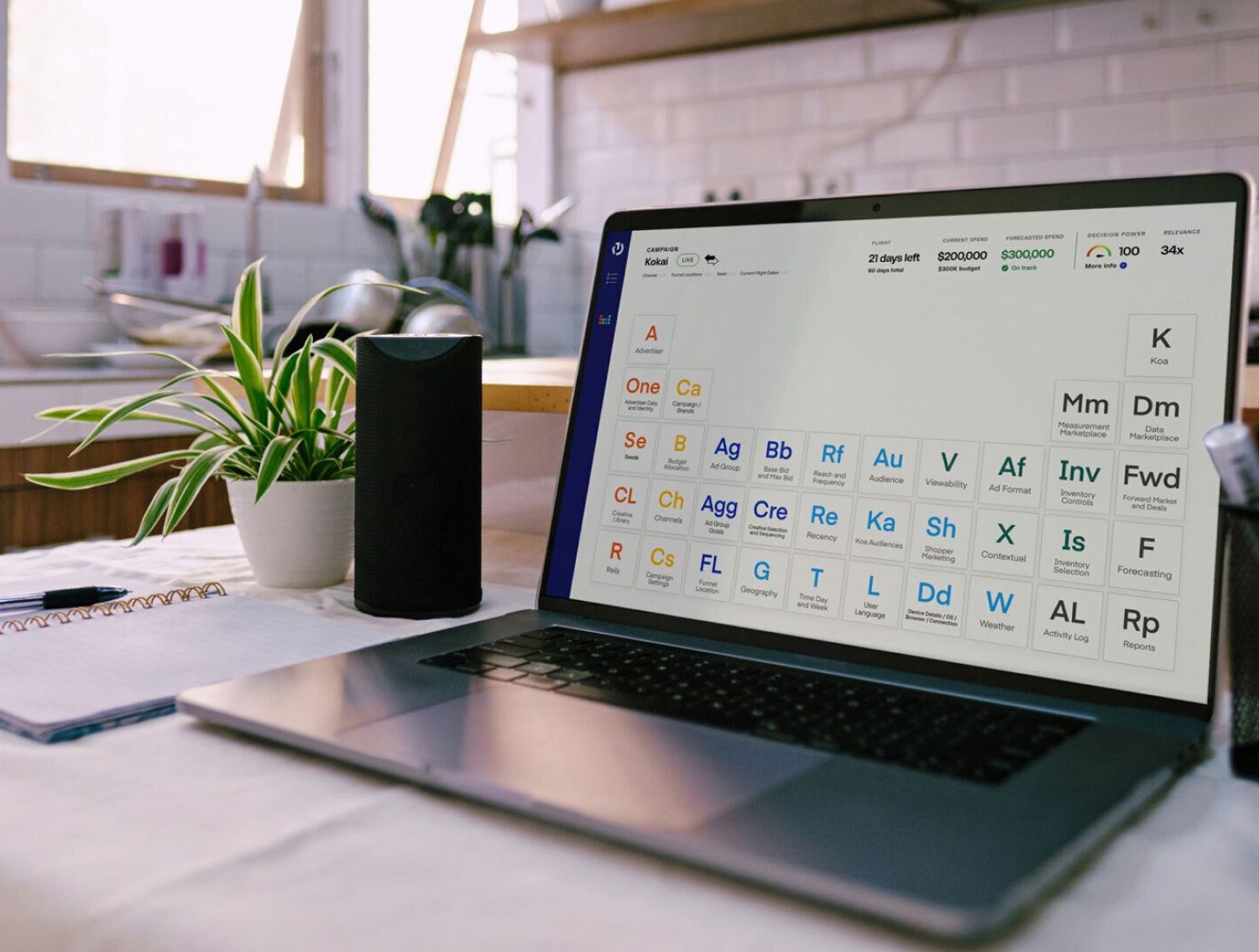 Laptop displaying The Trade Desk's Programmatic table