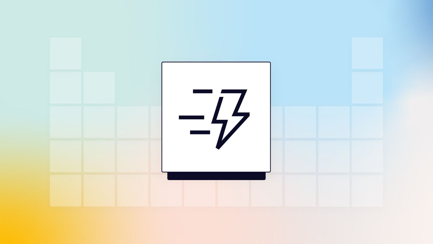 An illustration of the programmatic tile with a soft gradient in the background and a large icon representing different types of advertising channels.