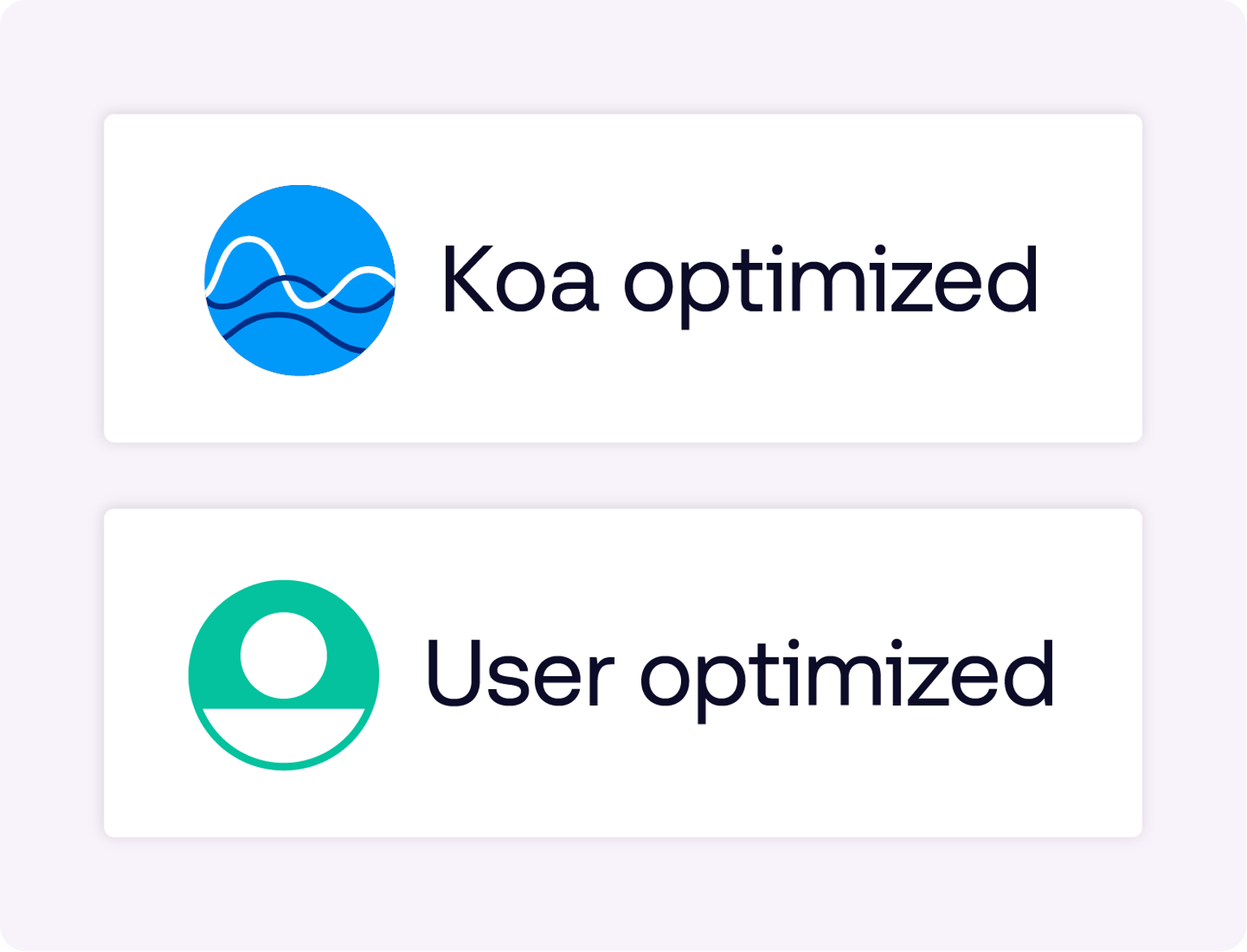 Two different options in Kokai - "Koa optimized" and "user optimized" - The Trade Desk