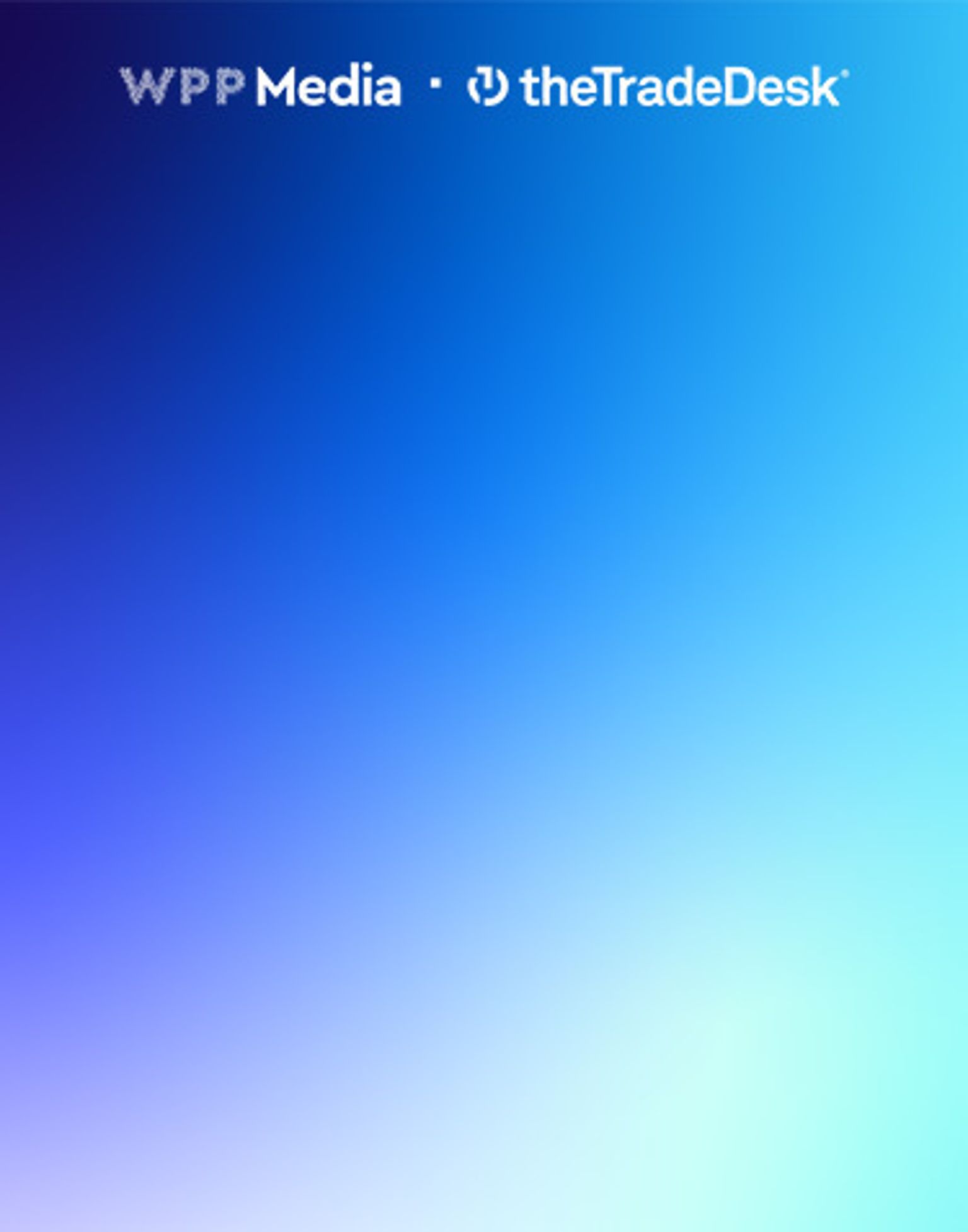 WPP Media and The Trade Desk co-branded gradient graphic