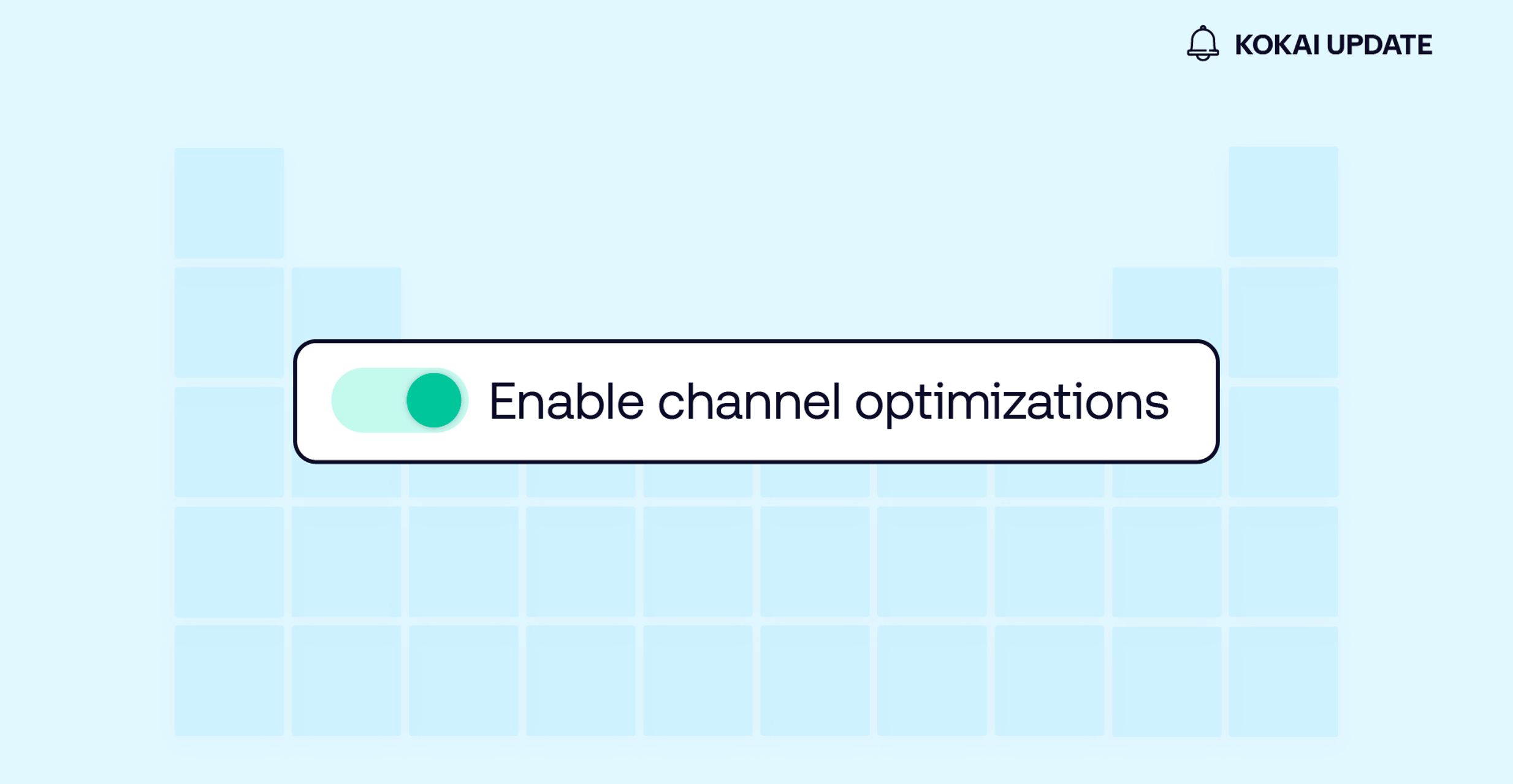 Illustration showing UI from The Trade Desk platform with the option 'Enable channel optimizations' toggled on.