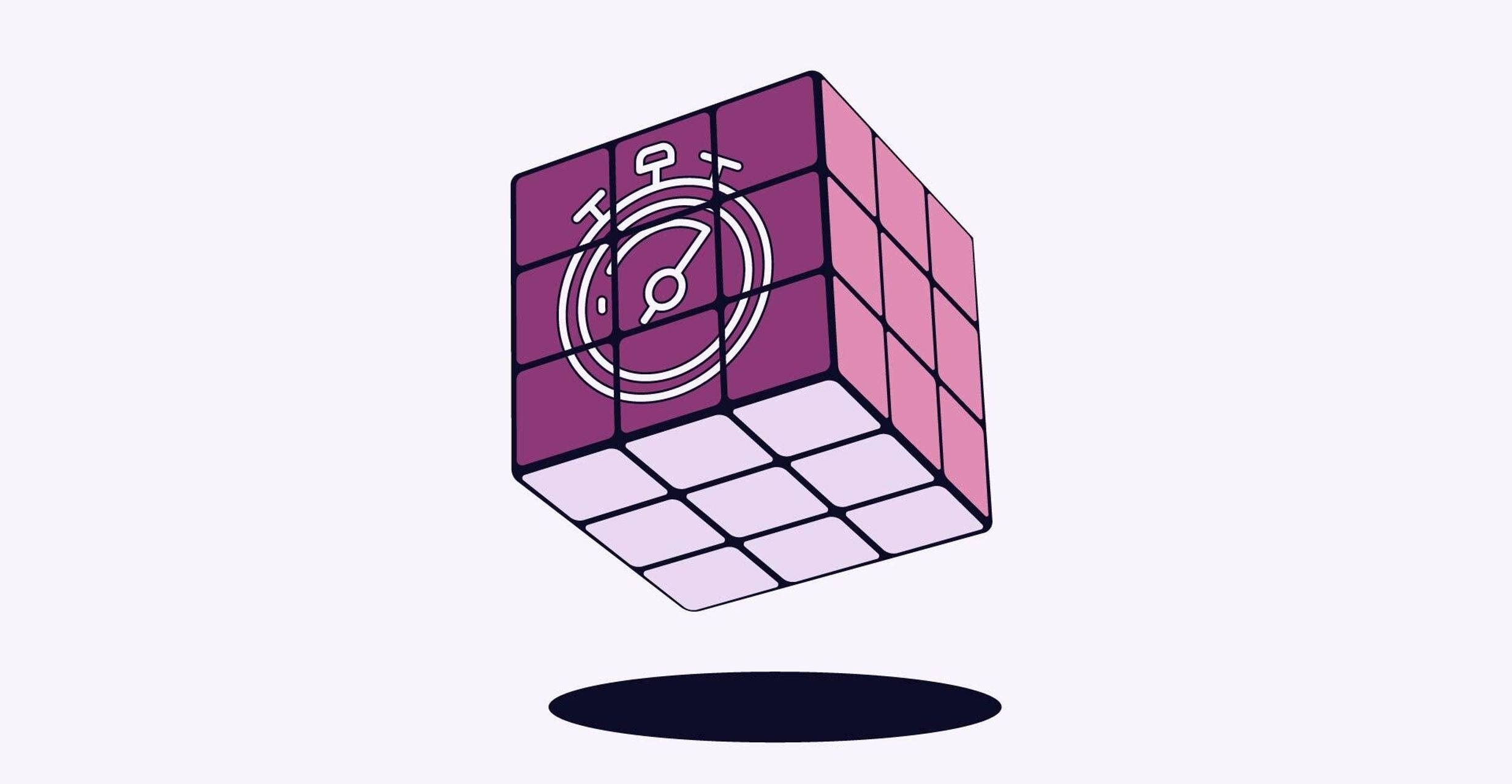 Rubiks cube clock no logo