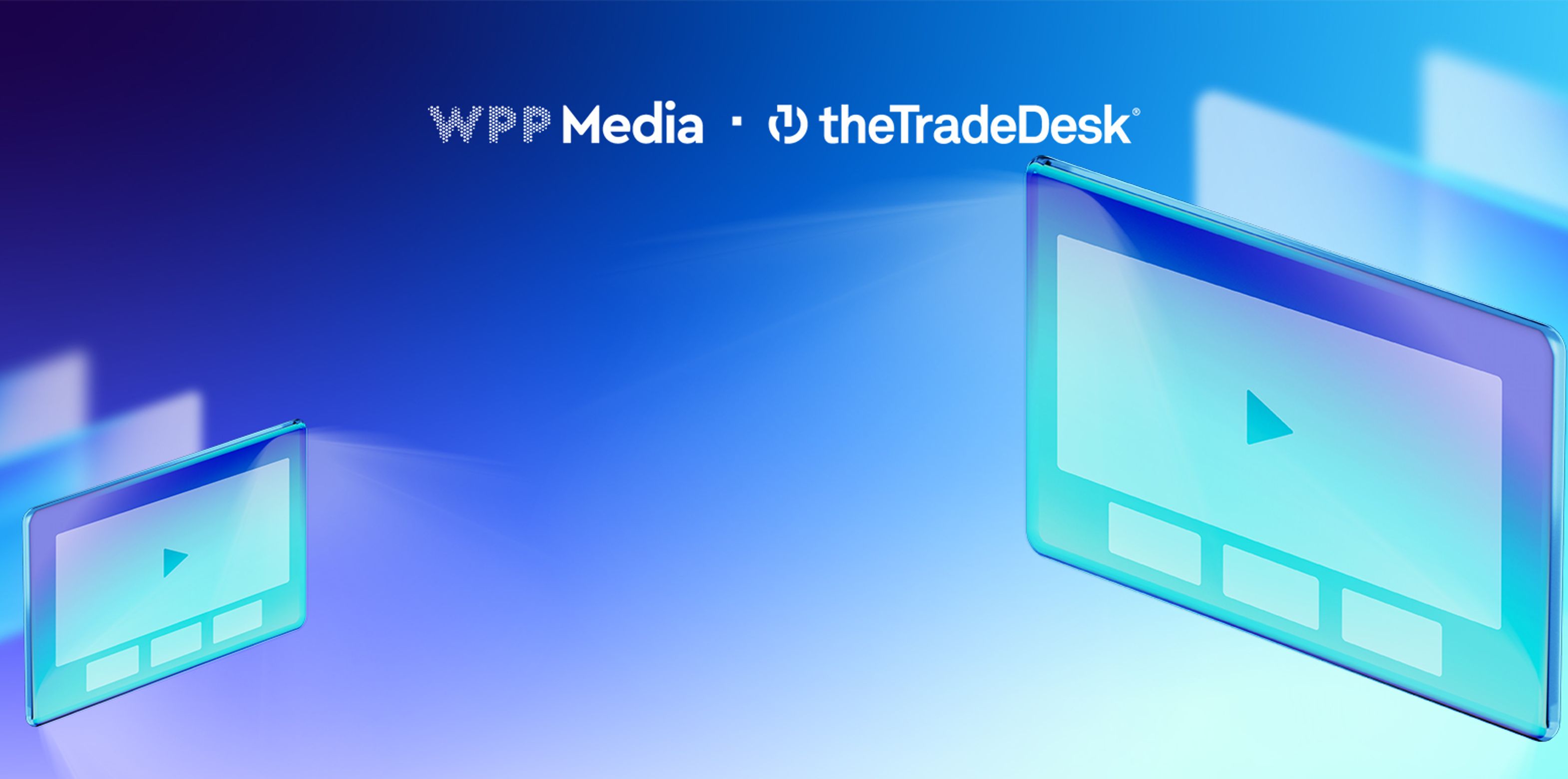 WPP Media and The Trade Desk co-branded gradient graphic
