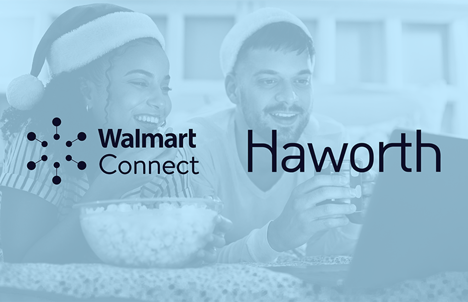 Blue cover image featuring the Walmart Connect and Haworth logos