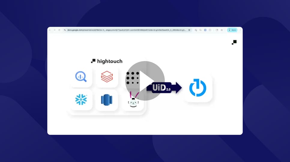 Thumbnail showing a video still from the Hightouch ID Express UID2 activation demo