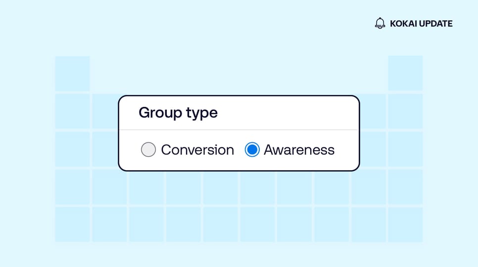 Illustration showing UI from The Trade Desk platform with the option 'Awareness' selected.