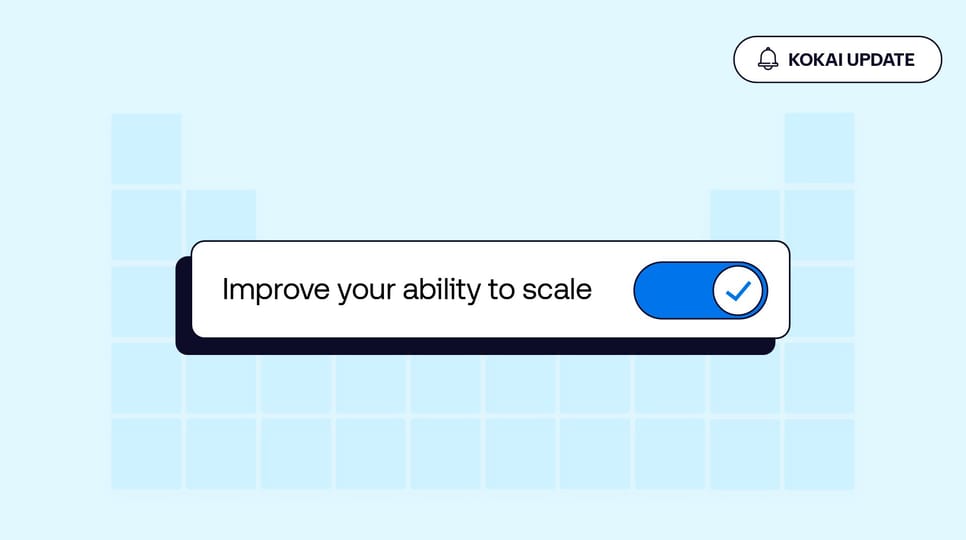 An illustration showing the programmatic table, and a graphic showing Kokai's new feature that allows users to turn on troubleshooting insights to identify campaign blockers.