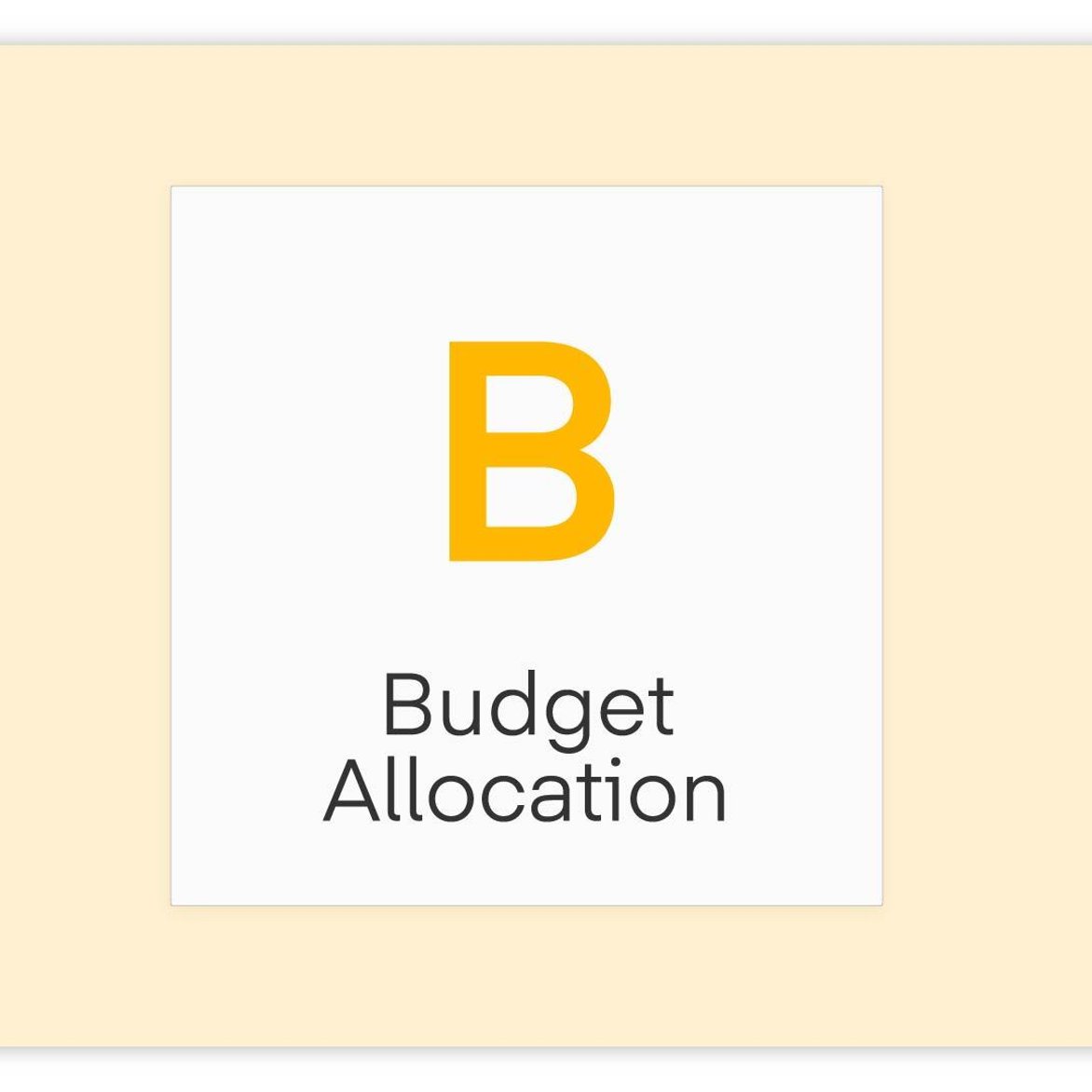 B - Budget Allocation