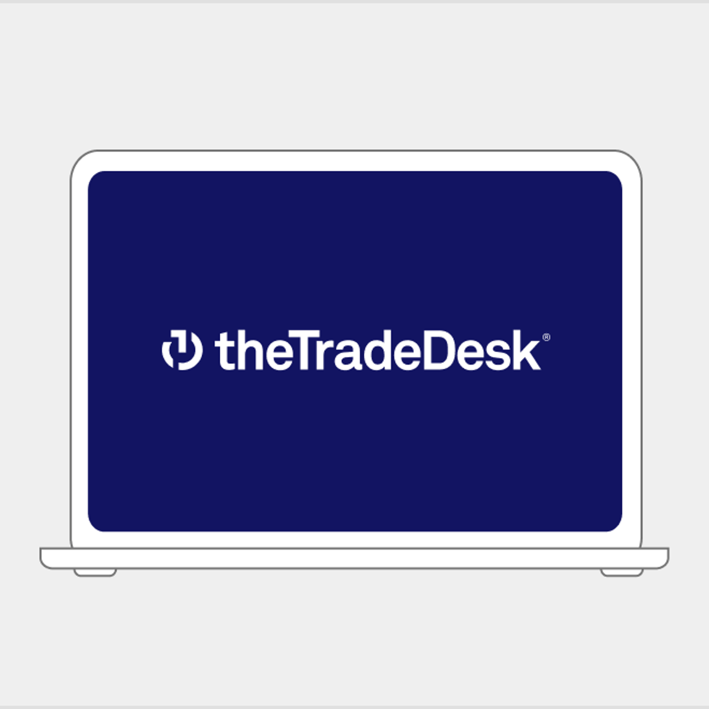 Laptop Illustration with The Trade Desk Logo on the screen