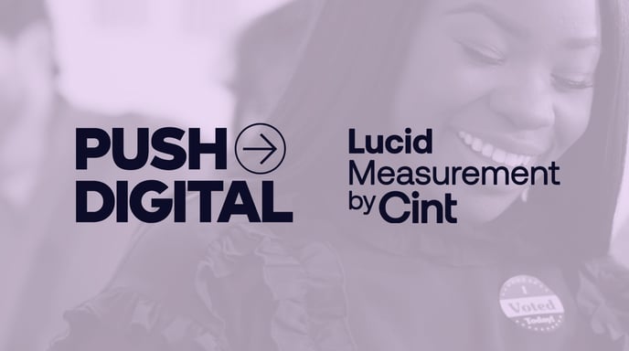 Purple cover image with Push Digital and Lucid Measurement by Cint logos