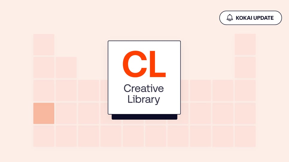 Red graphic with "Creative Library (CL)" tile from The Trade Desk platform.